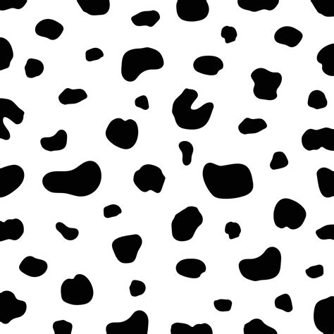 Black Cow Print Pattern Animal Seamless Cow Skin Abstract For Printing
