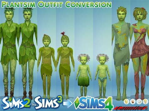 Sims 2 And 3 To Sims4 Plantsim Outfit Conversion By Gauntlet101010 On