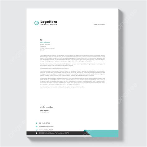 Business Letterhead Stationery Template Download On Pngtree