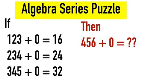 Thus students required pdf resources of general studies questions with answers in one place to start the preparation. Algebra Series Puzzle || IAS IPS Question and Answer - YouTube