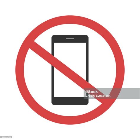 No Cell Phone Zone Sign Not Use Mobile Phone Vector Icon No Call Label