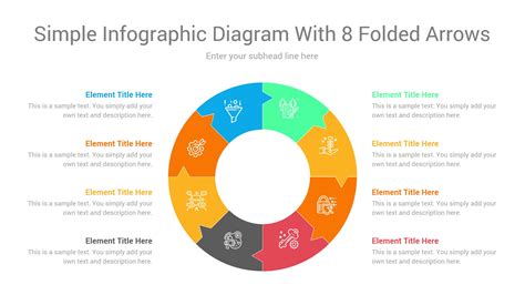 Simple Infographic Diagram With 8 Folded Arrows Ciloart