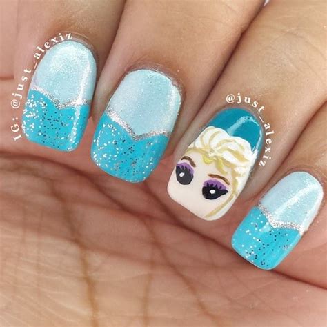 Simple Elsa Nail Art Uv Gel Nail Polish Uv Gel Nails Fingernails