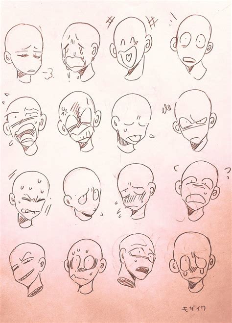 Cartoon Expression Drawing Reference ~ Chart Drawing Expression Expressions Facial Face Emoji