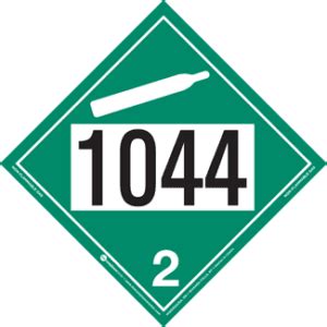 UN 1044 Hazard Class 2 Non Flammable Gas Tagboard ICC