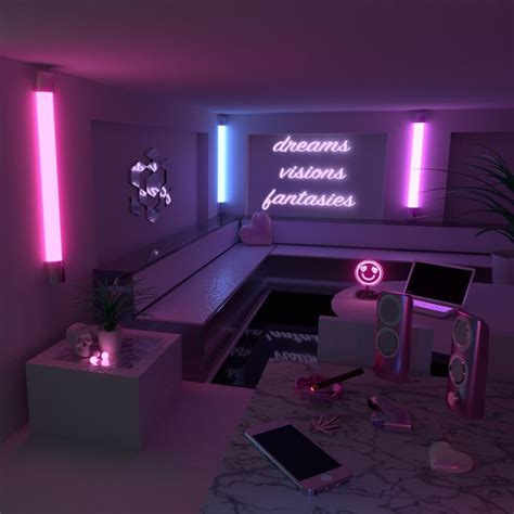 Pin By 𝐣𝐨𝐚𝐧𝐧💘 On Home Neon Bedroom Aesthetic Rooms Dream Rooms