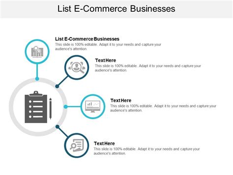 List E Commerce Businesses Ppt Powerpoint Presentation Icon
