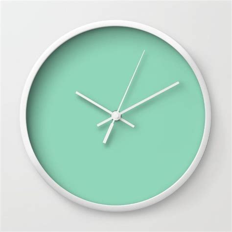 Mint Green Wall Clock By Pardon My Tone Society6 Wall Clock Green