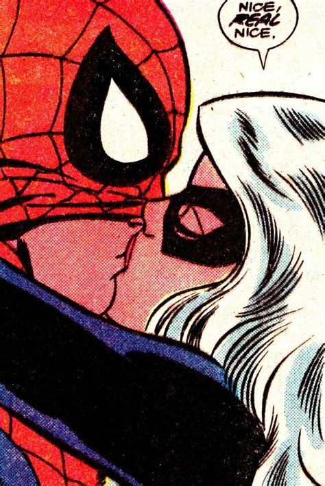 Spider Man And Black Cat Share A Kiss Spiderman Black Cat Black Cat Marvel Spiderman Comic