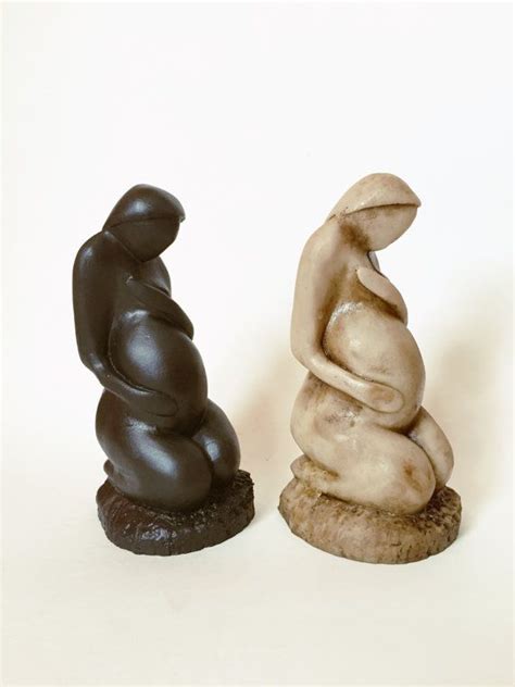 Pregnant Woman Expecting Mother Modern Sculpture Figure Pregnant Modern Sculpture