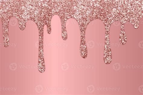 Rose Gold Dripping Glitter Background Dripping Glitter Background