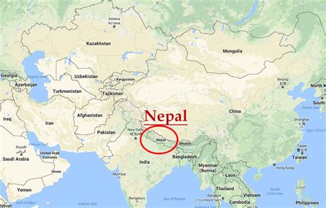 Where Is Nepal Located On A World Map United States Map