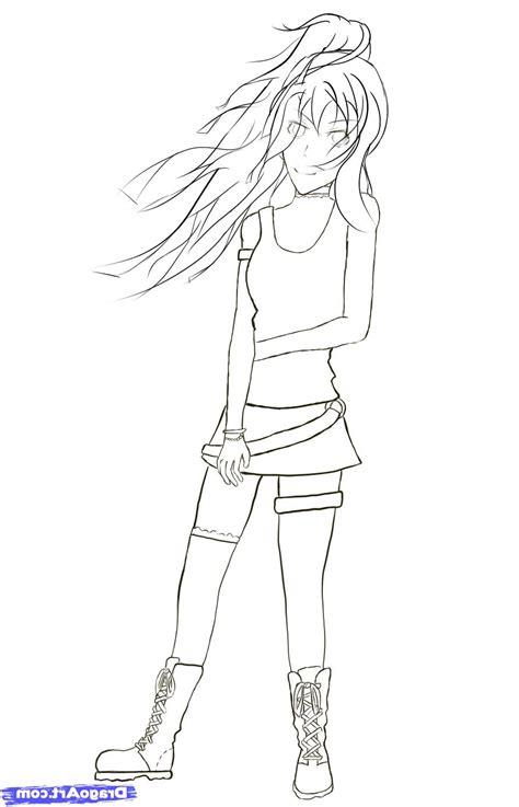 Anime Girl Drawing Body At Getdrawings Free Download