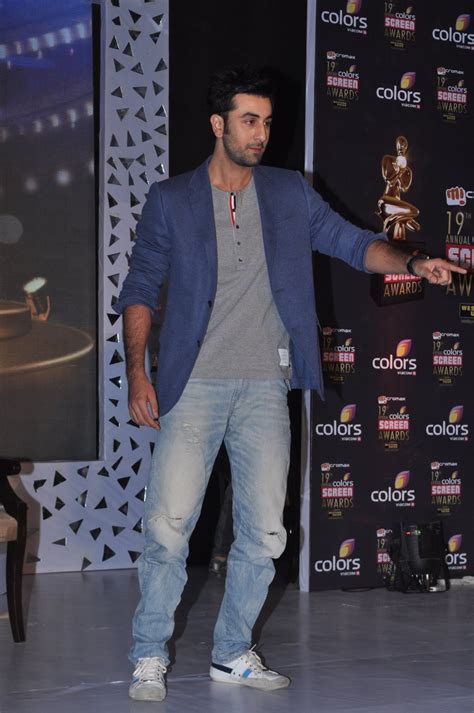 ranbir kapoor dancing at the 19th annual screen awards press conference in mumbai 6 rediff