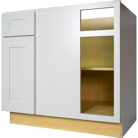 Shop Everyday Cabinets 42 Inch White Shaker Blind Corner Base Kitchen