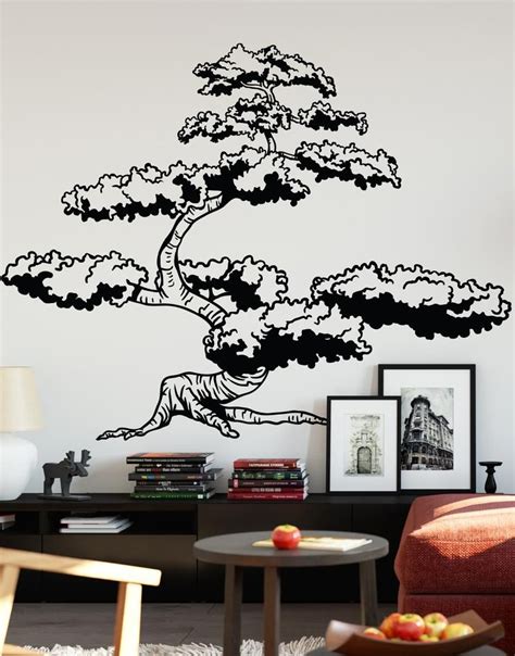 Japanese Bonsai Tree Wall Decal Sticker For Your Asian Theme Room 344