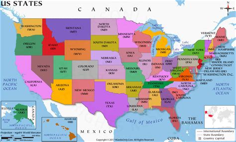 Us Map With State Names