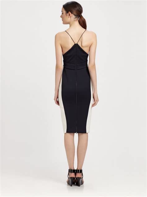 Narciso Rodriguez Colorblock Dress In Black Lyst