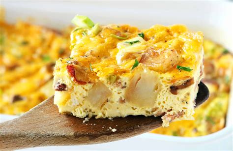 Breakfast Casserole With Bacon Potatoes And Eggs The Anthony Kitchen