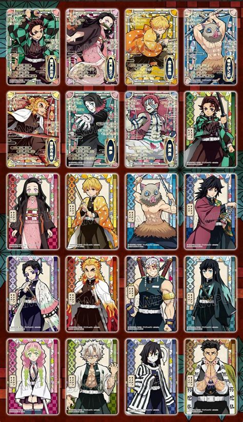 Demon Slayer Kimetsu No Yaiba Stained Glass Card Complete Set 20 Types