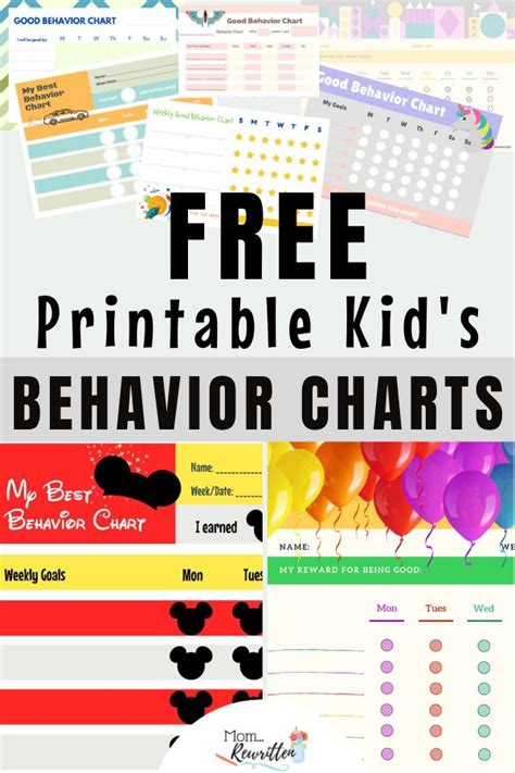 11 Free Printable Behavior Charts For Kids Child Behavior Chart Good