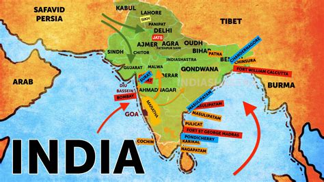 17th Century Map Of India