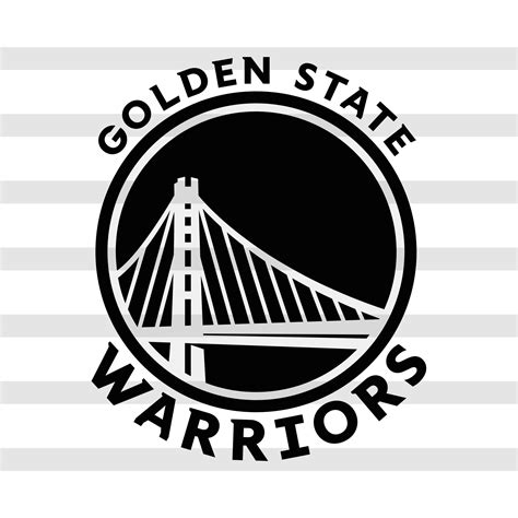 Golden State Warriors Black And White Logo Svg Basketball Etsy