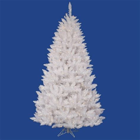 65 Pre Lit White Sparkle Spruce Artificial Christmas Tree Clear