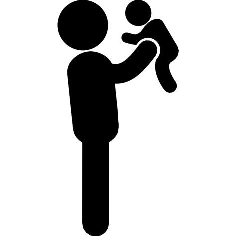 Father Lifting His Baby Vector Svg Icon Svg Repo