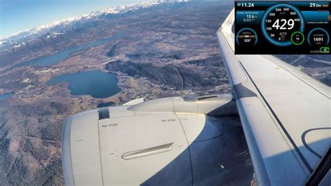 Takeoff Speed Recording Airbus A320 Flying On Alps To Frankfurt Youtube