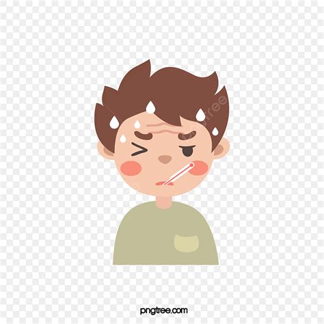 Character Vector Hd Png Images Character Fever Clipart Boy Fever