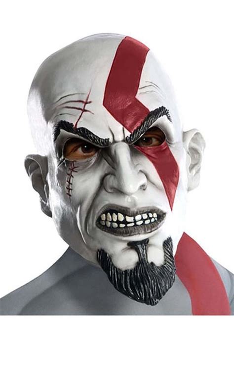 Licensed Adult Mens God Of War Kratos Mask Fancy Dress Halloween