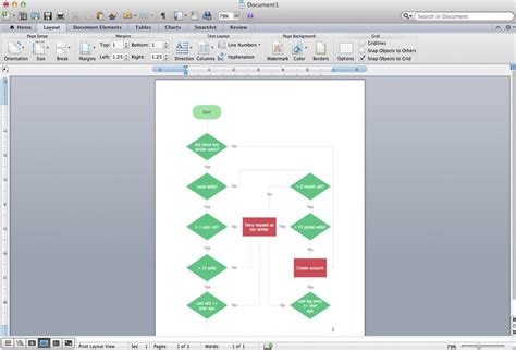 Ms Word Flow Chart Template Addictionary