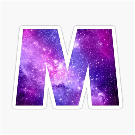 Letter M Space Stickers | Alphabet wallpaper, Purple galaxy wallpaper