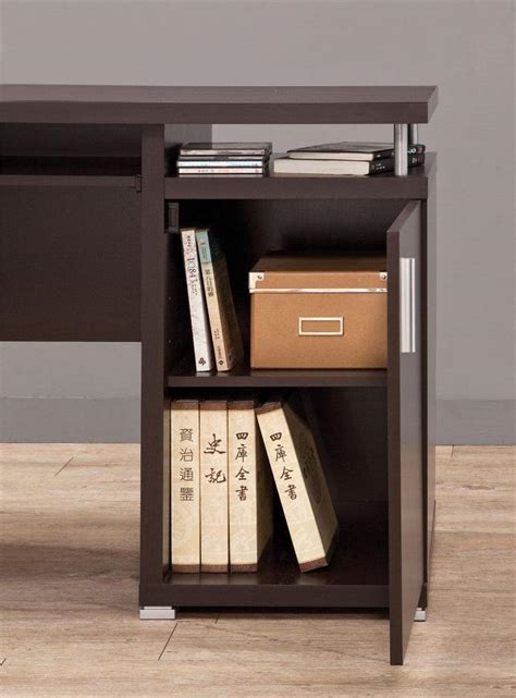 Tracy 2 Drawer Computer Desk Cappuccino By Coaster 800107