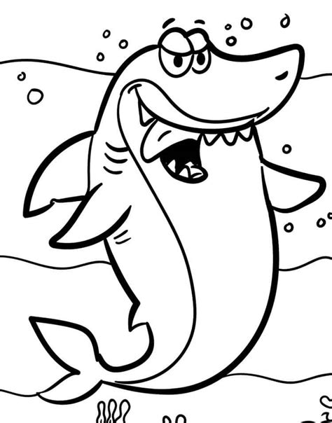 Dibujo Tiburon Para Colorear Imprimir E Dibujar Coloringonly Com