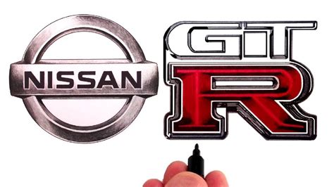 How To Draw The Nissan And The Gtr Logos Youtube