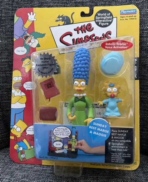 The Simpsons Sunday Best Marge Maggie Wos Action Figure Doll Playmates Original 1689 Picclick