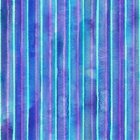 Watercolor Teal Blue Stripes On White Background Black And White