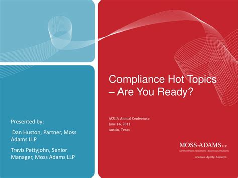 Ppt Compliance Hot Topics Are You Ready Powerpoint Presentation
