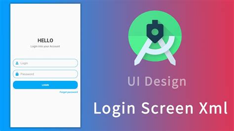 Easy Login Ui Design Xd To Android Studio Xml Tutorial Redesign Of