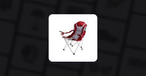 Picnic Time 803 00 100 000 0 Reclining Camp Chair In Dark Red • Price