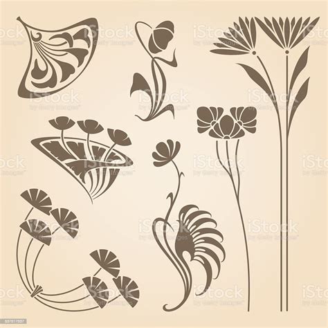 Vector Art Nouveau Elements Stock Illustration Download Image Now