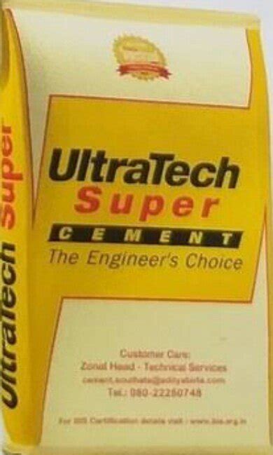 Opc Ordinary Portland Cement Ultratech Cement Packaging Size 50kg