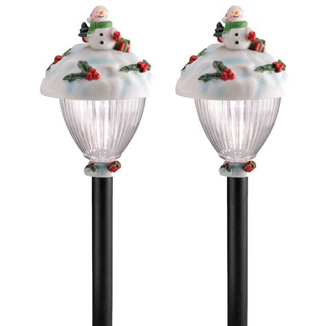 2 Pack Westinghouse Solar Christmas Holiday Xmas Led Snowman Pathway