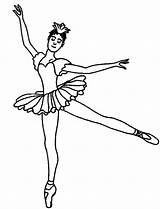 Coloring Ballet Ballerina Perfect Tutu Performance Position Template Fifth Doing Coloringsky sketch template