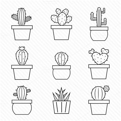 Check spelling or type a new query. Set of vector cactus icons | Bullet journal doodles, Easy ...