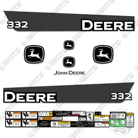 Fits John Deere 332 Decal Kit Skid Steer Equipment Decals