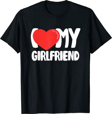I Love Heart My Girlfriend T Shirt Bubble Letters Design T Shirt