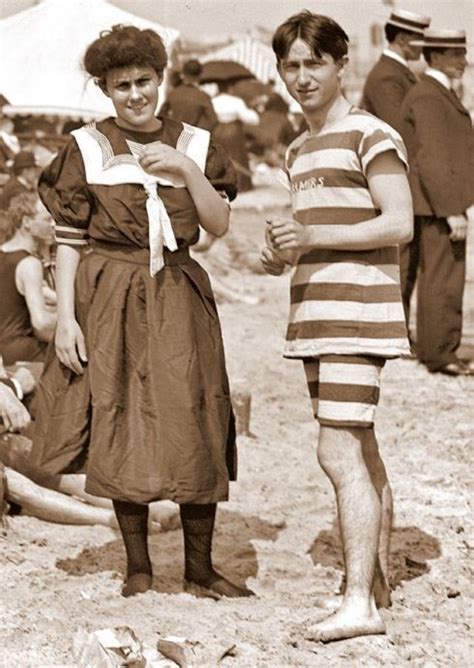 Striped Bathing Suits The Favorite Swimwear Of Men In The Early Th
